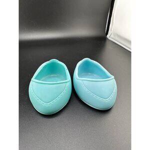 Vtg Cabbage Patch Kids Teal Green Blue Designer‎ Doll Shoes Transitional Hasbro